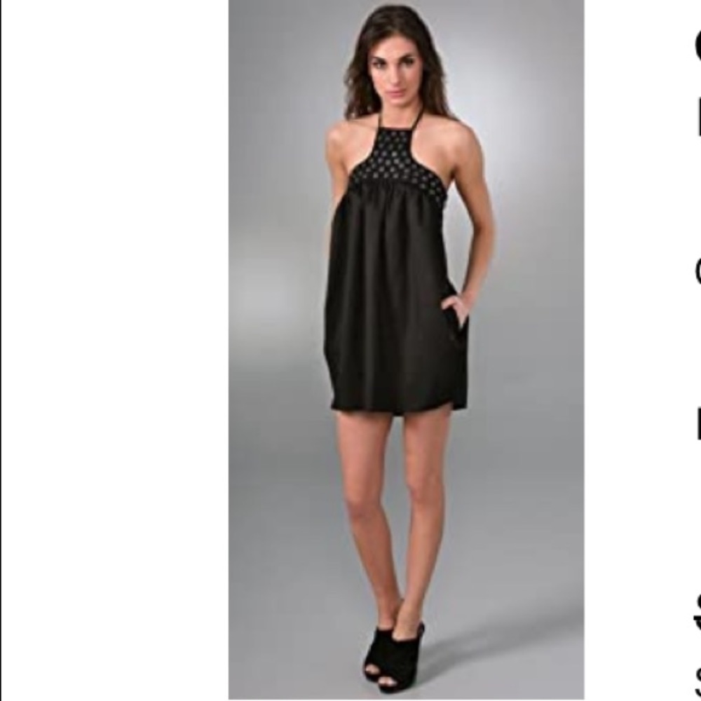 Geren Ford river black halter dress